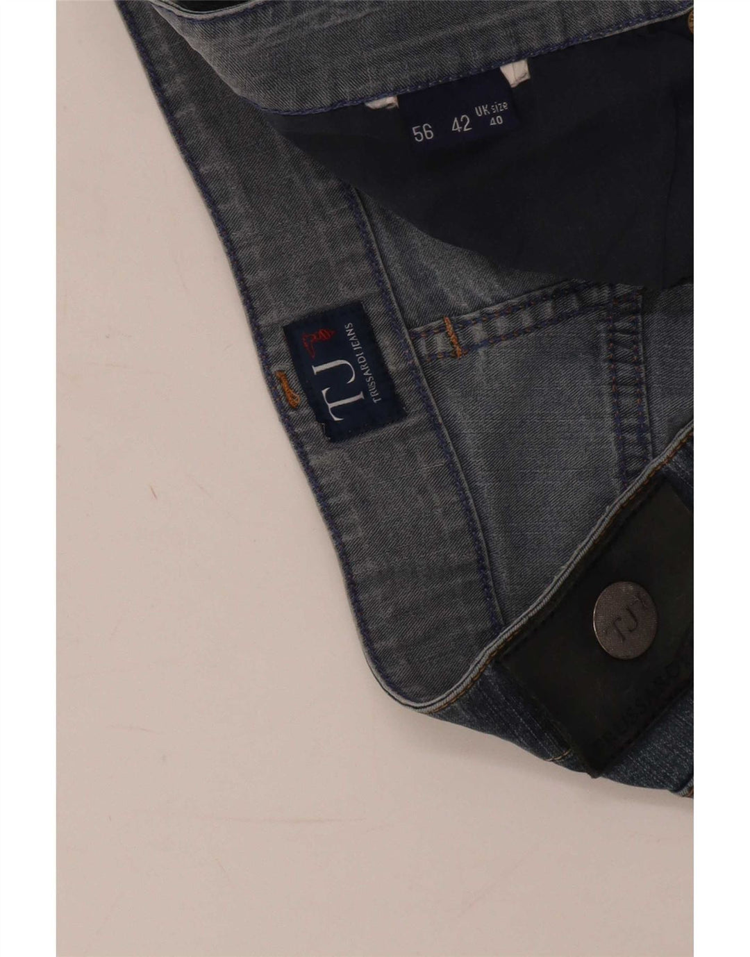 Trussardi Straight Jeans til mænd W40 L29 Blå