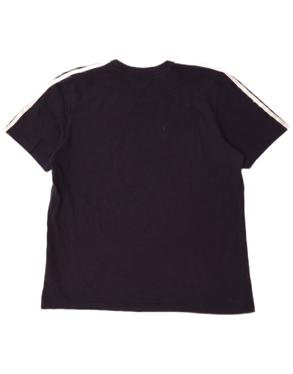 Adidas Herre T-Shirt Top Stor Marineblå Bomuld