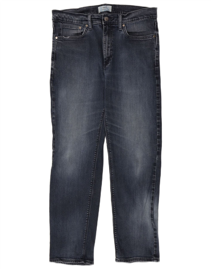 Marks & Spencer Straight Jeans til mænd W34 L31 Marineblå bomuld