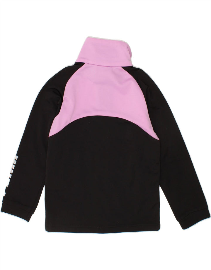 PUMA Girls Graphic Tracksuit Top Jacket 4-5 Years Black Colourblock Vintage Puma and Second-Hand Puma from Messina Hembry 