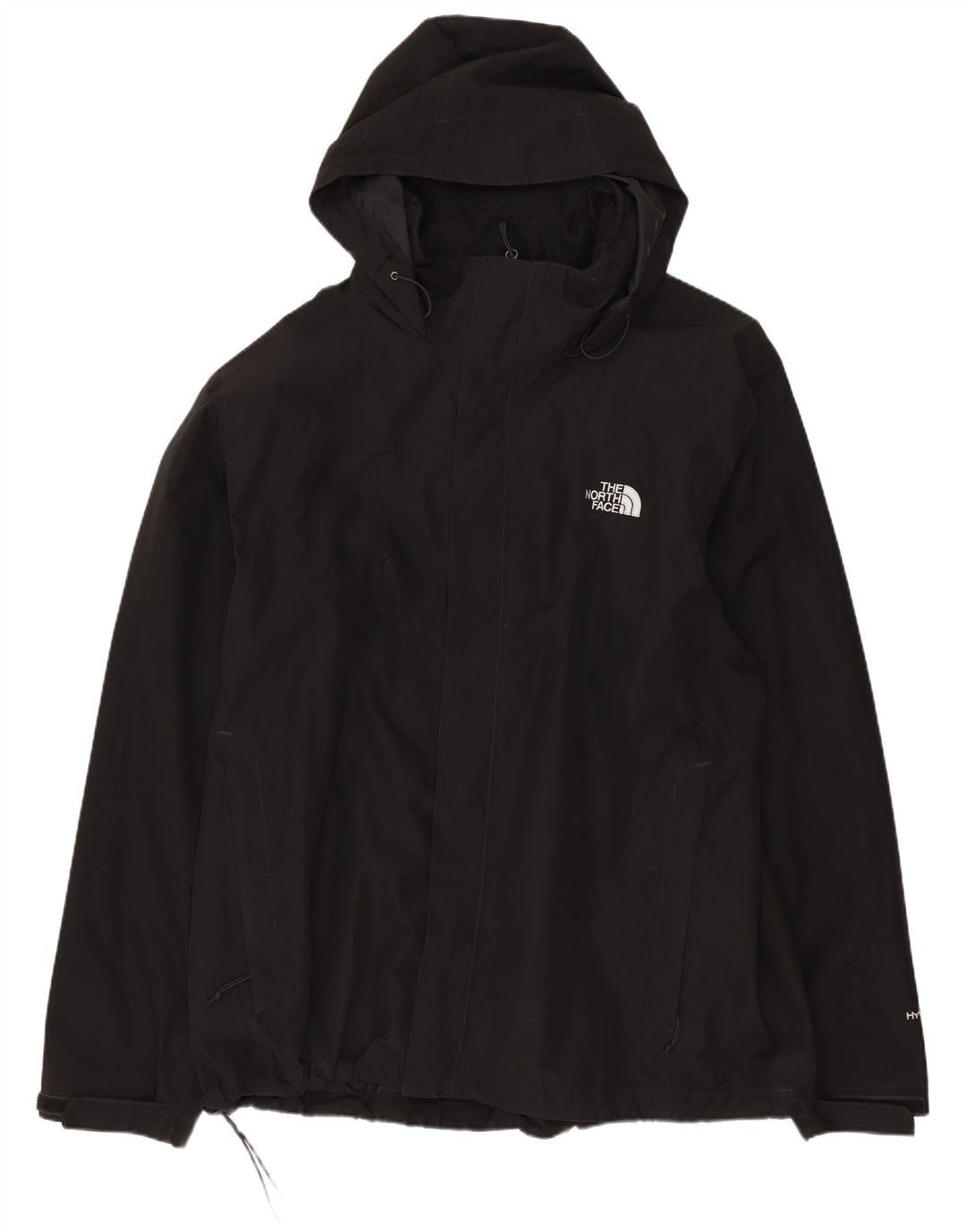 The North Face Herre Hyvent Graphic Hooded Rain Jacket UK 42 XL Sort