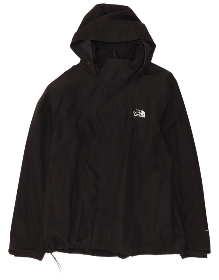 The North Face Herre Hyvent Graphic Hooded Rain Jacket UK 42 XL Sort