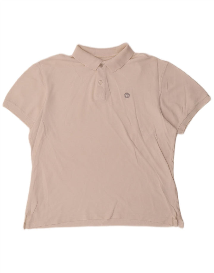 Murphy & Nye Dame Polo Shirt UK 16 Stor Hvid Bomuld