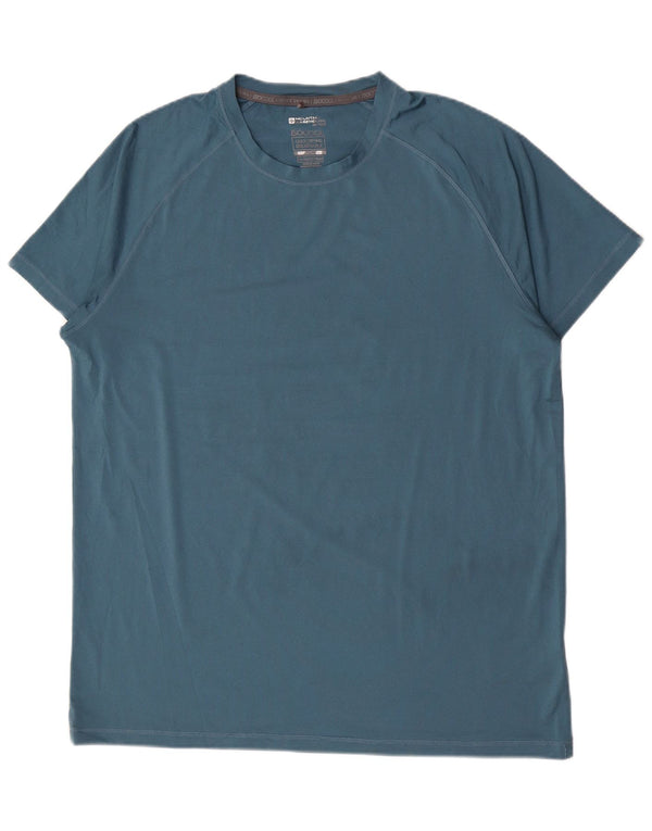 Mountain Warehouse Herre T-Shirt Top XL Blå Polyester