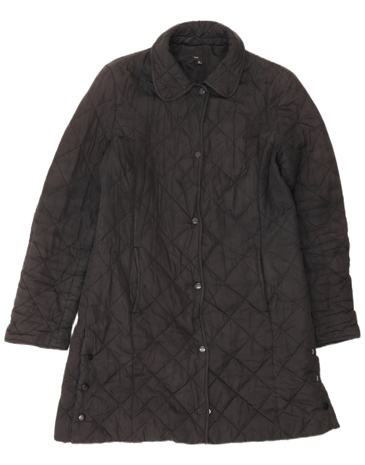 Zara Quiltet overfrakke til kvinder UK 16 Large Black