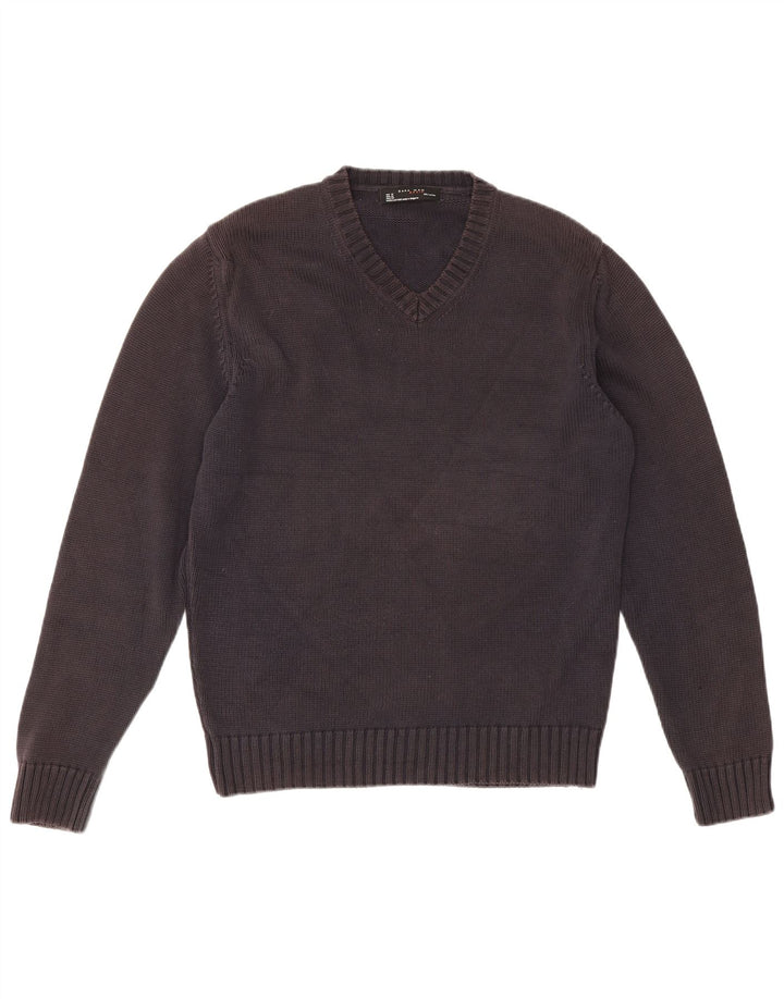 Zara Herre V-hals sweater Medium Navy Blue