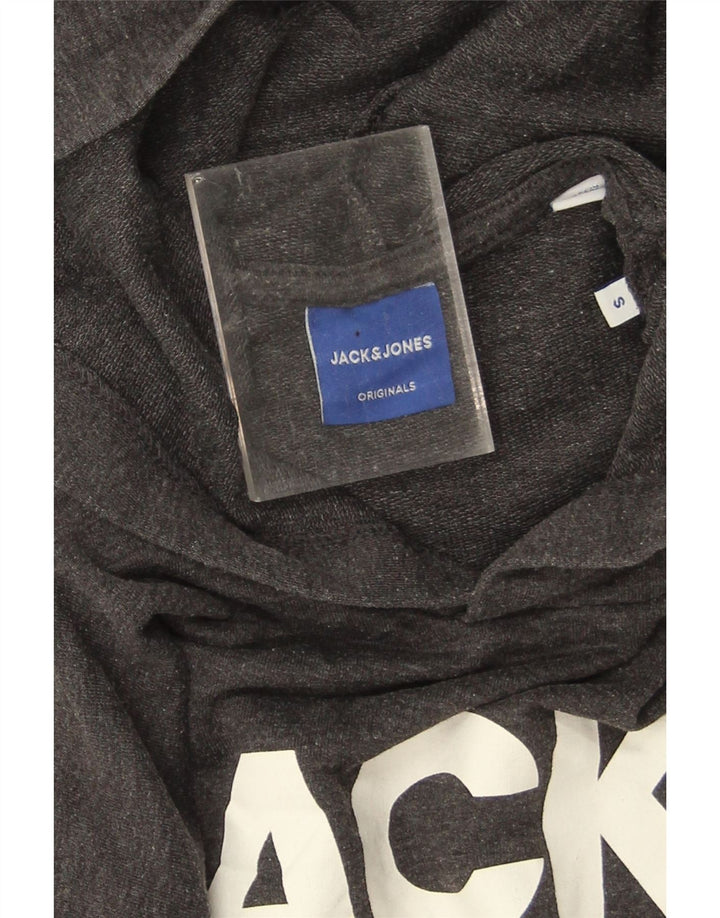 Jack & Jones Grafisk hættetrøje til mænd, lille grå bomuld