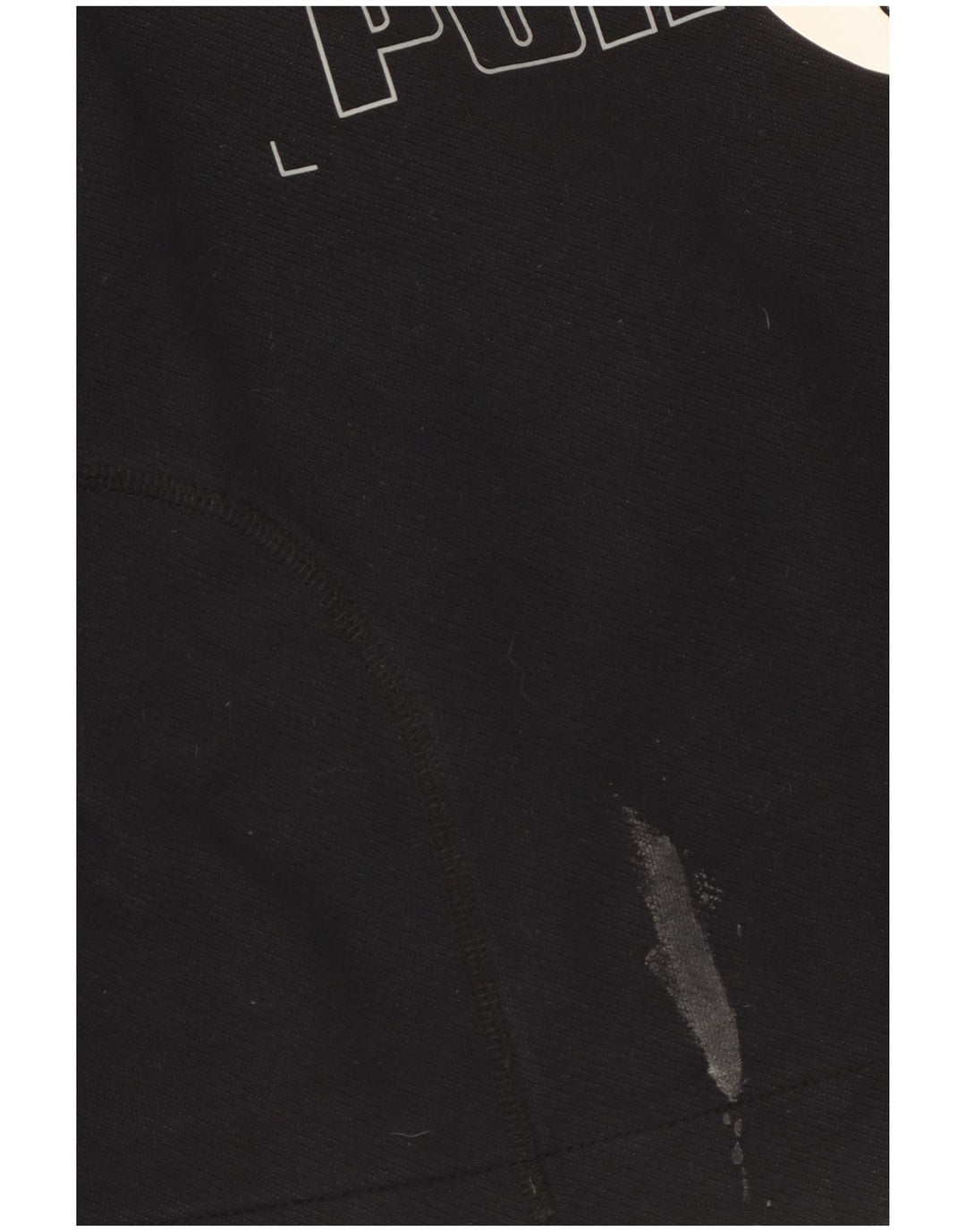 Puma Womens Graphic Crop Sweatshirt Jumper UK 14 Medium Black