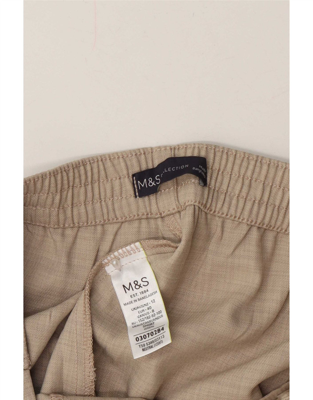 Marks & Spencer Lige jakkesæt til kvinder, bukser UK 12 Medium W30 L28 Beige