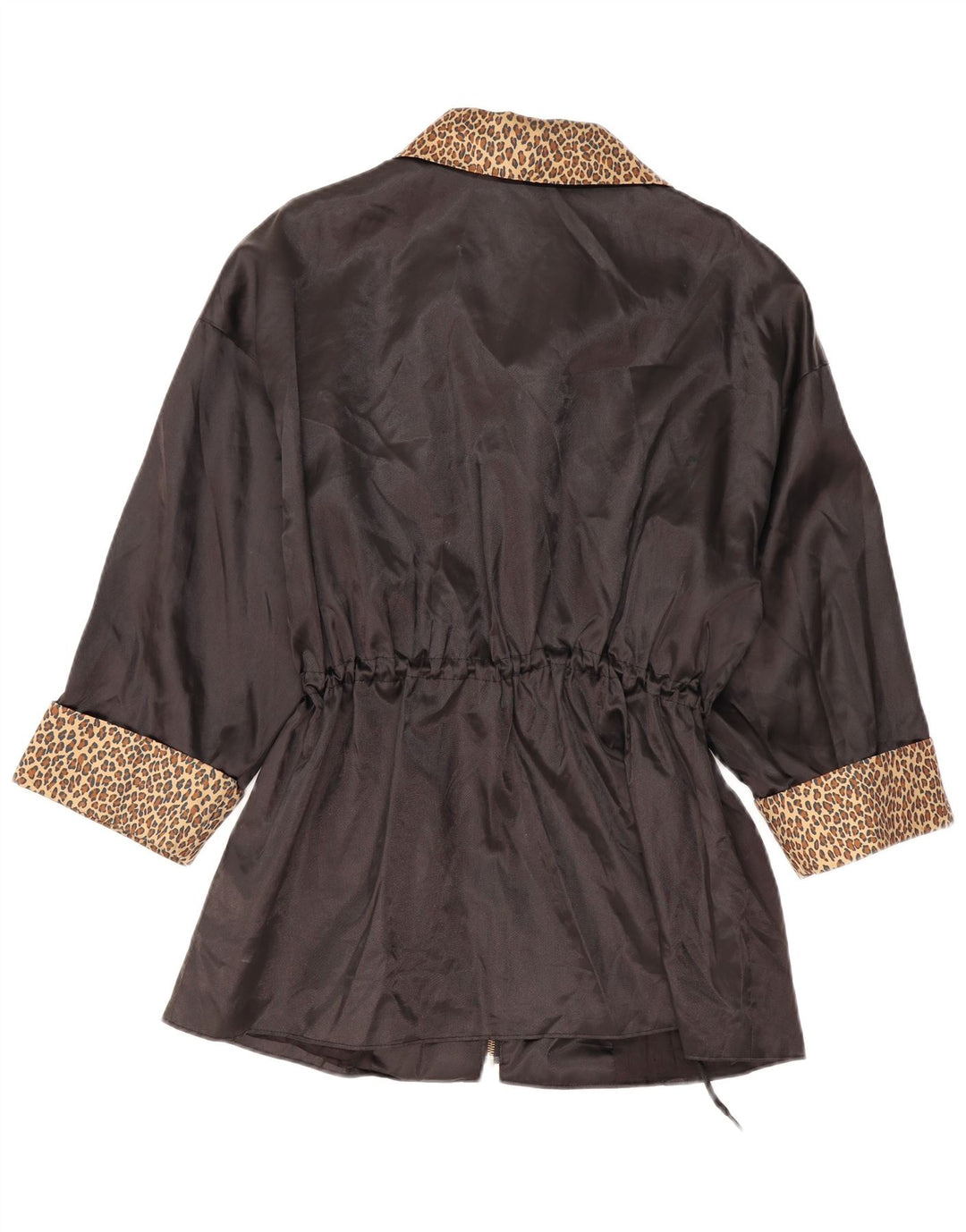 Chivalry Womens Overcoat UK 12 Medium Black Animal Print