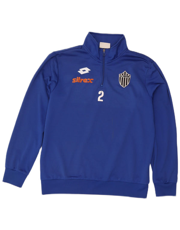 Lotto Herre S.C. Trestina grafisk sweatshirt med lynlåshals, stor blå