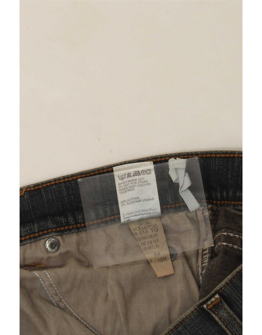 Marks & Spencer Dame Bootcut Jeans UK 16 Large W32 L31 Blue Cotton