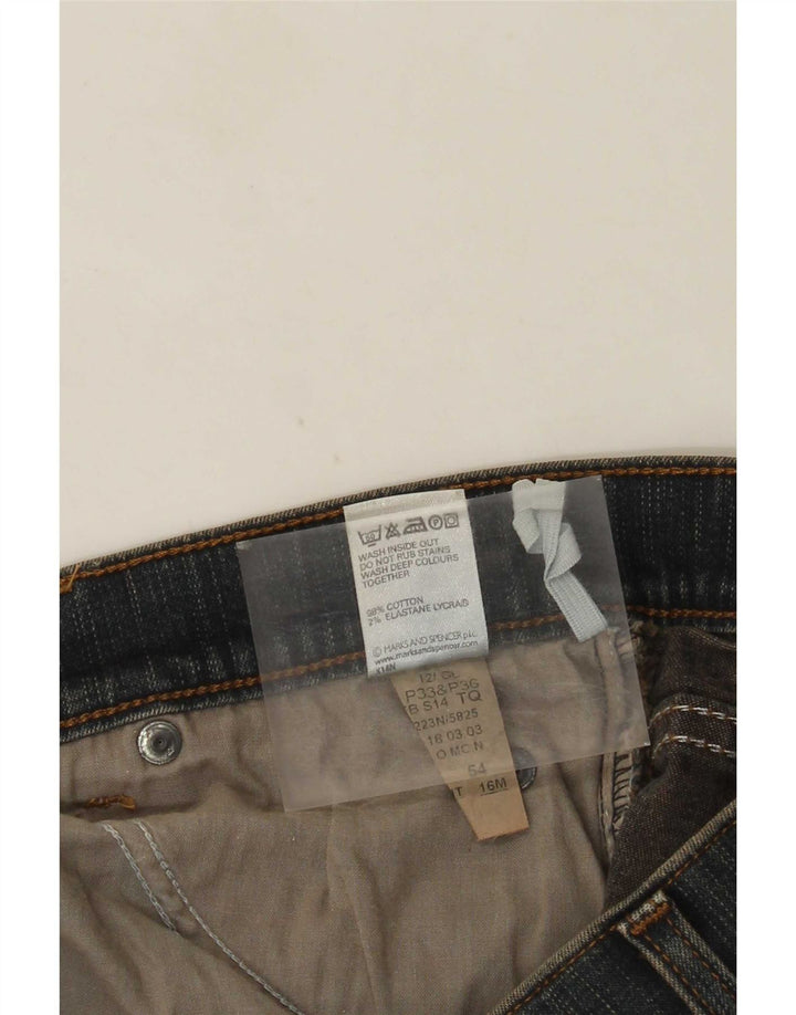 Marks & Spencer Dame Bootcut Jeans UK 16 Large W32 L31 Blue Cotton