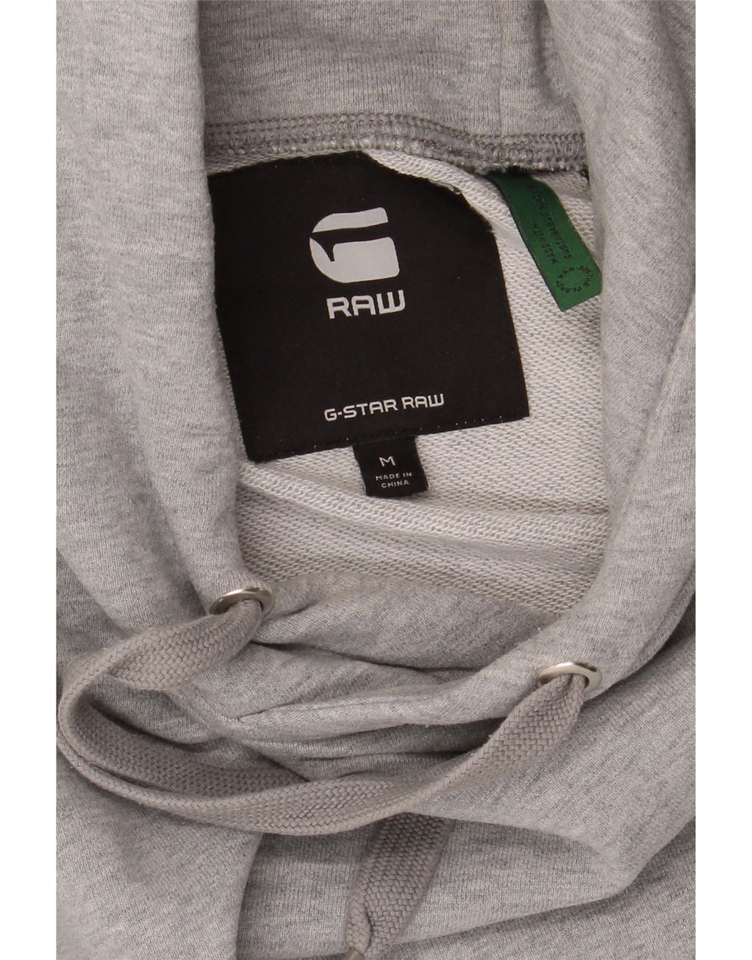 G-STAR Mens Hoodie Jumper Medium Grey Colourblock Cotton