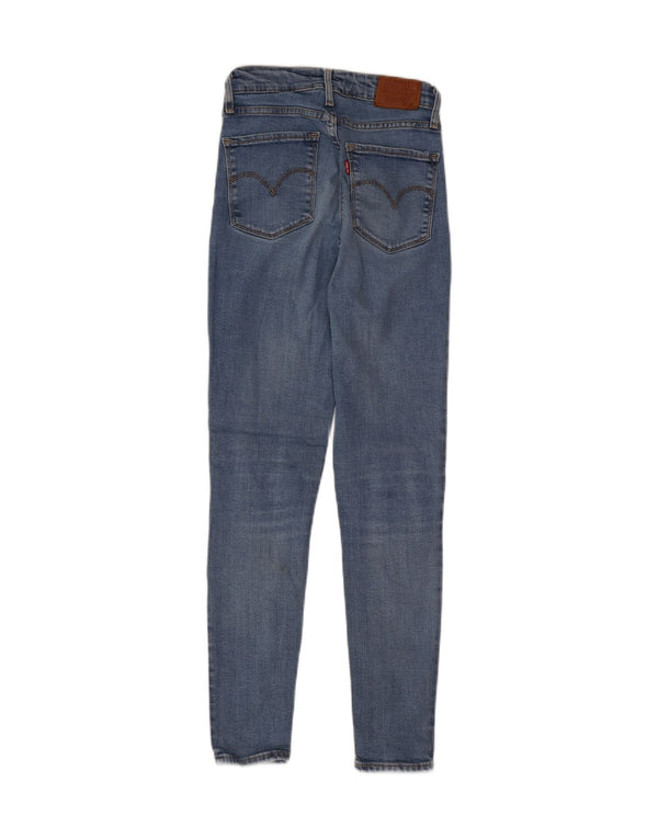 Levi's Dame 721 Skinny Jeans med høj talje W24 L27 blå bomuld