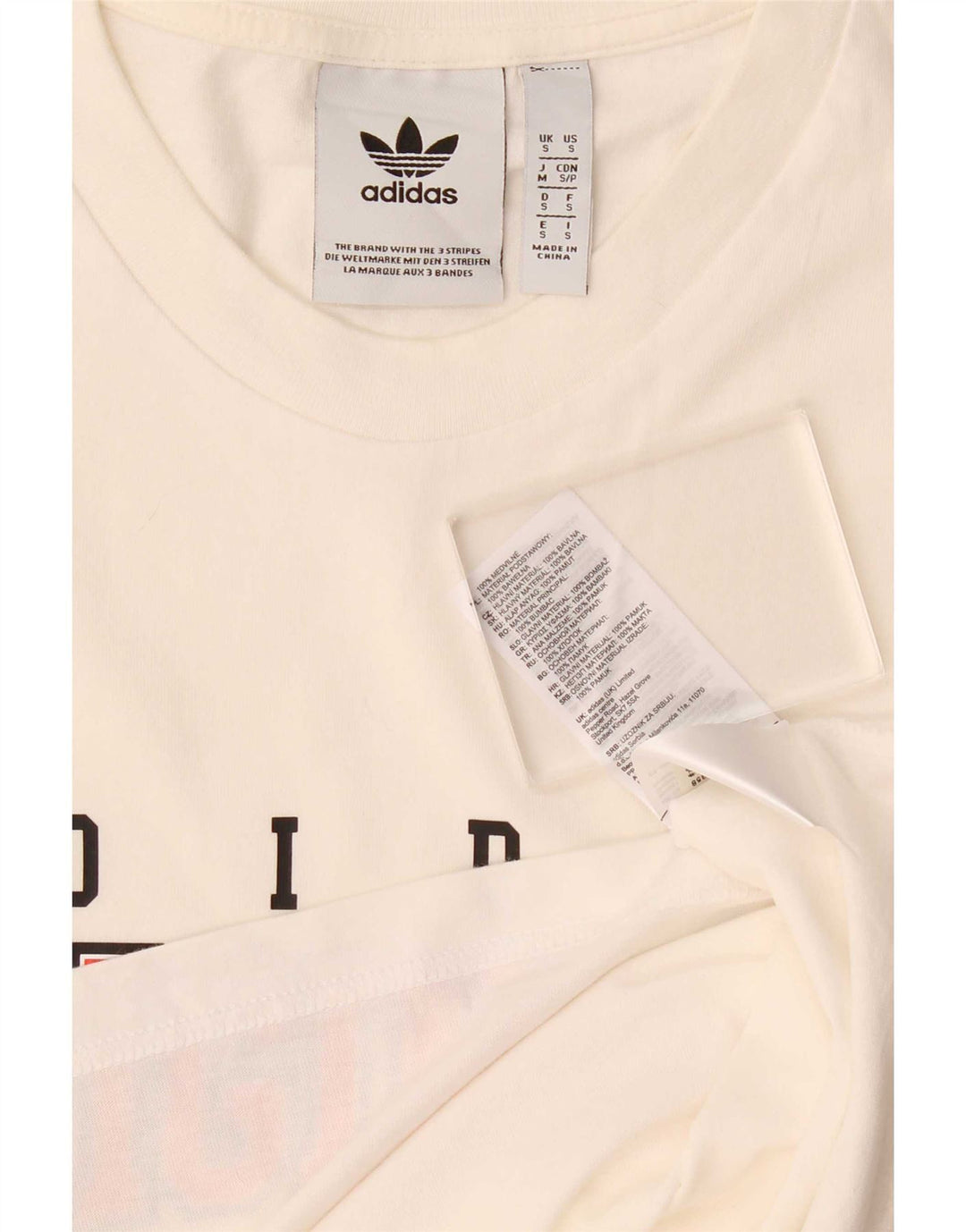 Adidas Grafisk T-shirt top til mænd, lille hvid bomuld