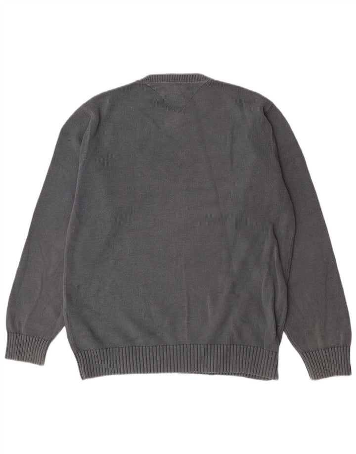 Tommy Hilfiger Herre Regular Fit Crew Neck Jumper Sweater Medium Grey Bomuld