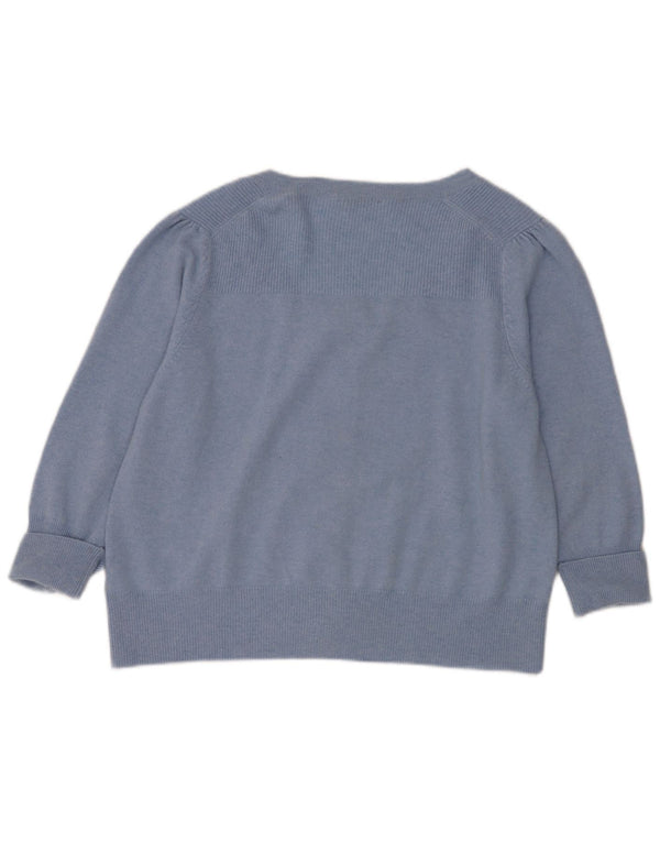 Marks & Spencer Dame Cardigan Sweater UK 22 3XL Blue Cashmere
