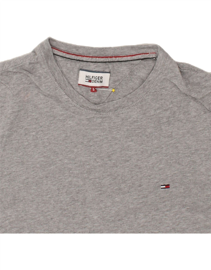 TOMMY HILFIGER Mens T-Shirt Top Small Grey Cotton Vintage Tommy Hilfiger and Second-Hand Tommy Hilfiger from Messina Hembry 