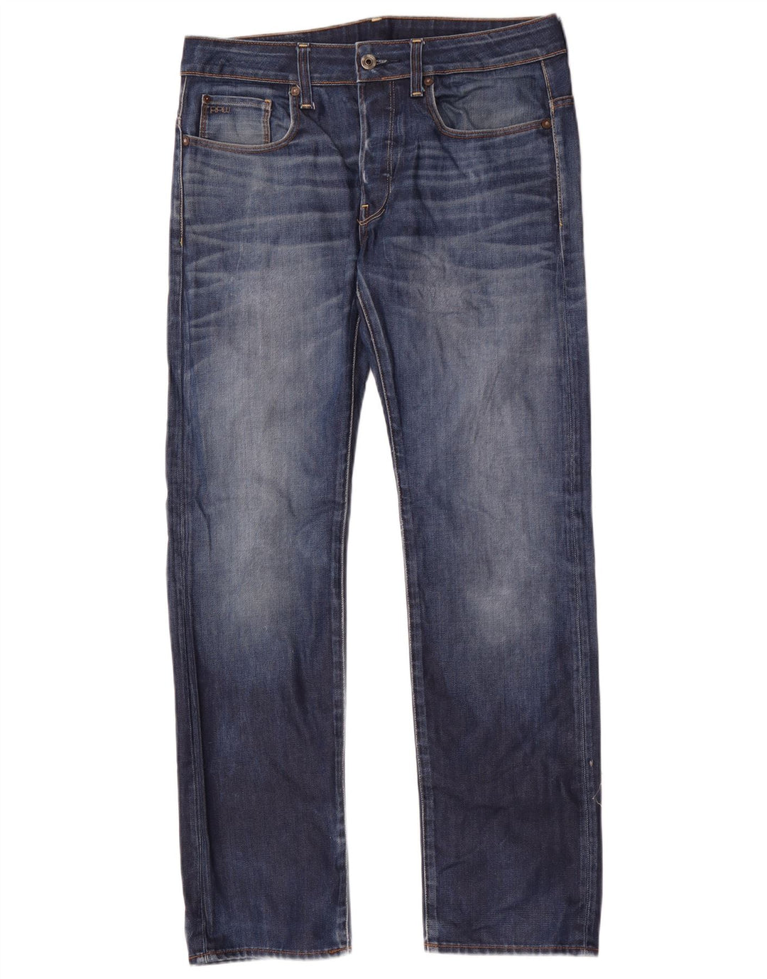G-Star Straight Jeans til mænd W31 L32 Blå Bomuld