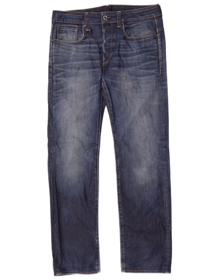 G-Star Straight Jeans til mænd W31 L32 Blå Bomuld