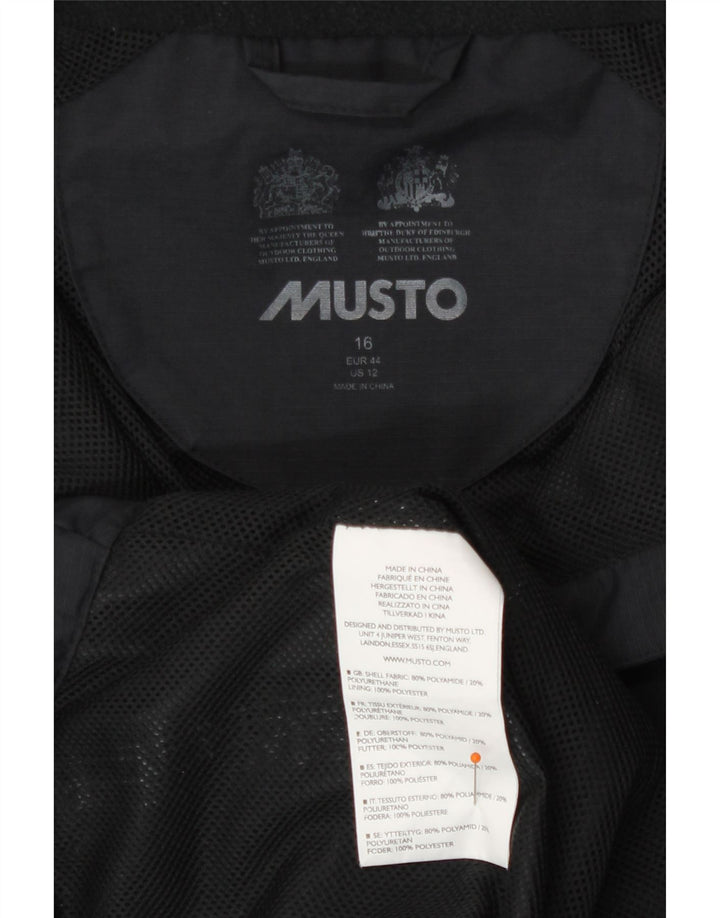Musto Dame Regnjakke UK 16 stor Sort Polyamid