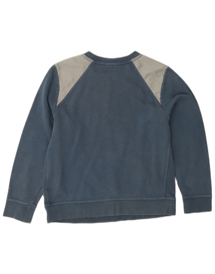NIKE Graphic Sweatshirt Jumper 10-11 år Medium Blue Colourblock