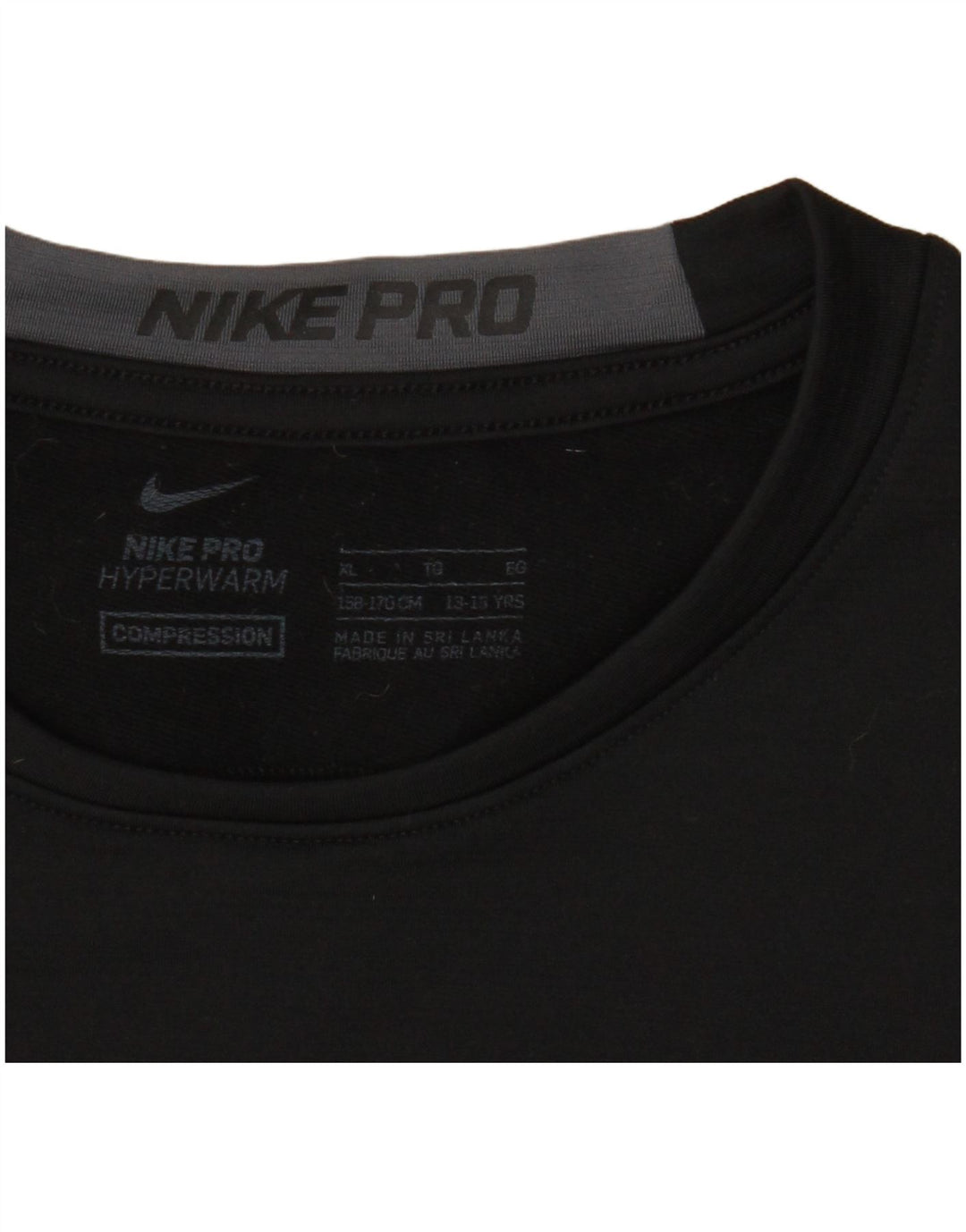 Nike Boys Grafisk Top Langærmet 13-14 år XL Sort