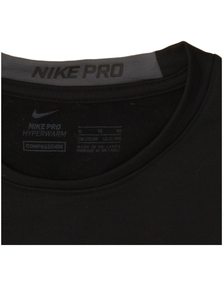 Nike Boys Grafisk Top Langærmet 13-14 år XL Sort