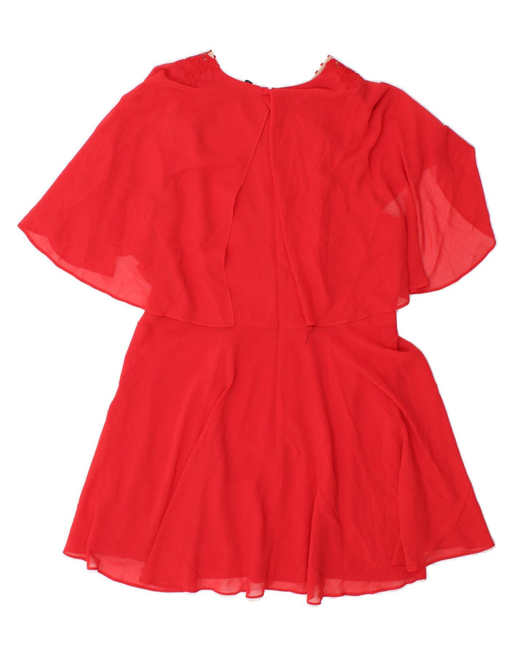 BCBGMAXAZRIA Womens A-Line Dress UK 12 Medium  Red Polyester Vintage BCBGMAXAZRIA and Second-Hand BCBGMAXAZRIA from Messina Hembry 
