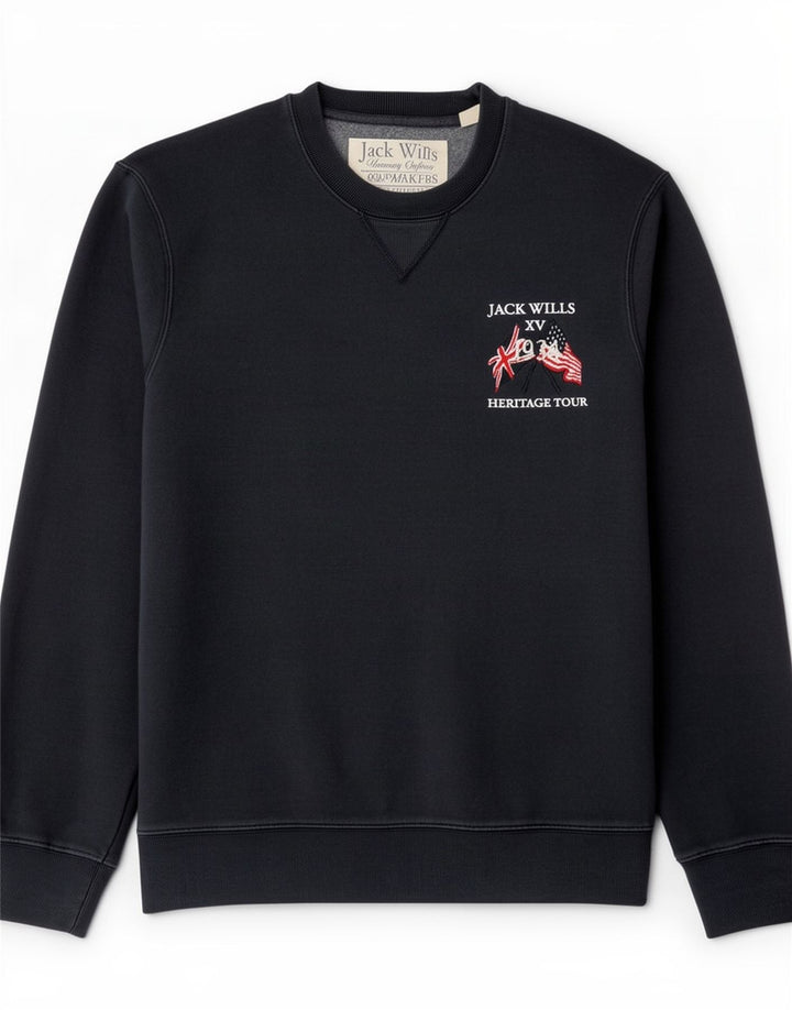 Jack Wills Herre Grafisk Sweatshirt Jumper Medium Navyblå Bomuld