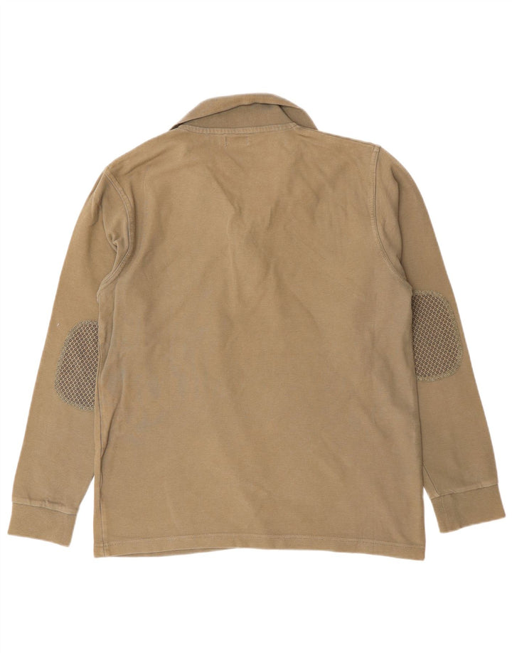 AVIREX Langærmet poloshirt til mænd Medium Khaki Bomuld