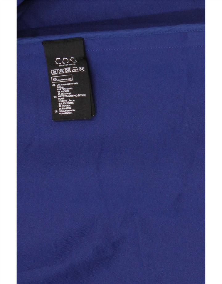 Cos Dame slå-om-kjole EU 38 Medium Blue Polyester