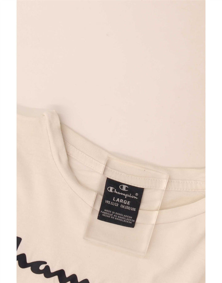 Champion Boys Grafisk T-Shirt Top 11-12 År Stor Hvid