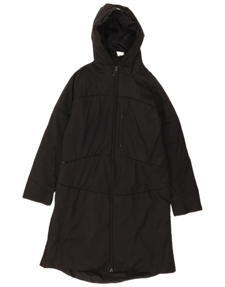 Adidas Dame Hooded Windbreaker Coat UK 16 Large Black Polyester