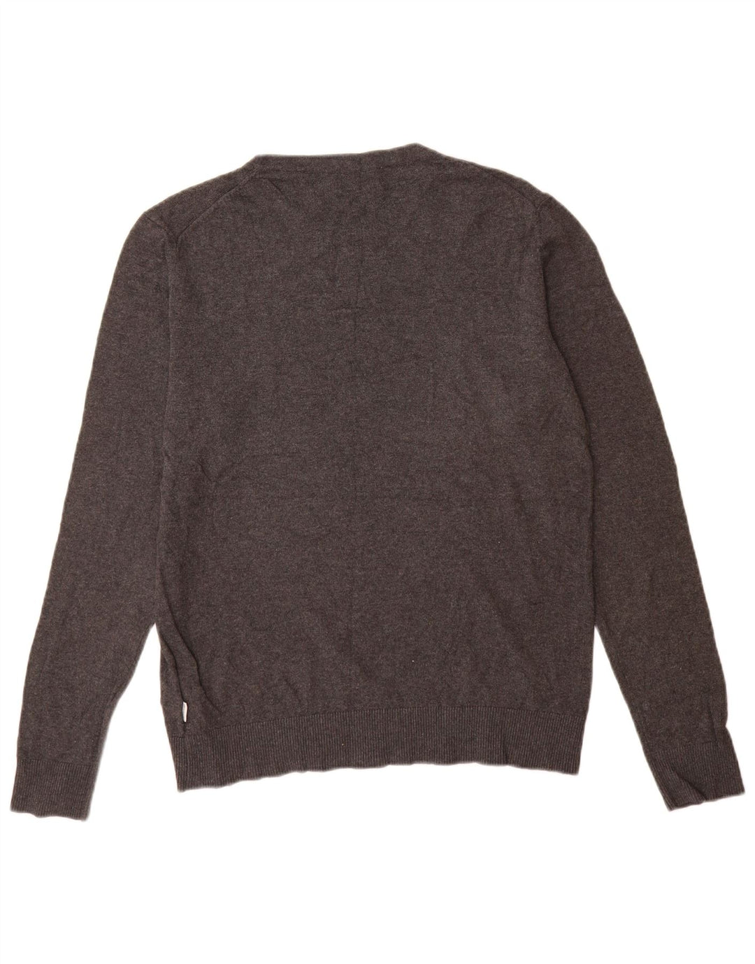 Jack & Jones Herre sweater med rund hals, mellemgrå bomuld