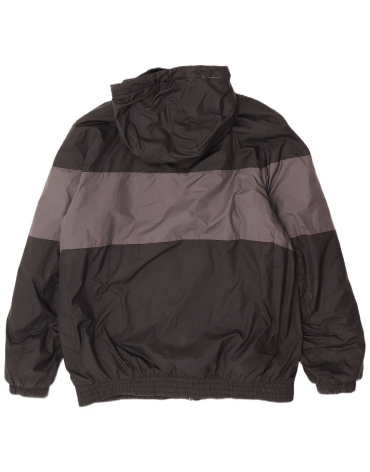 Nike vindjakke med hætte til mænd UK 40 Large Black Colourblock Polyester