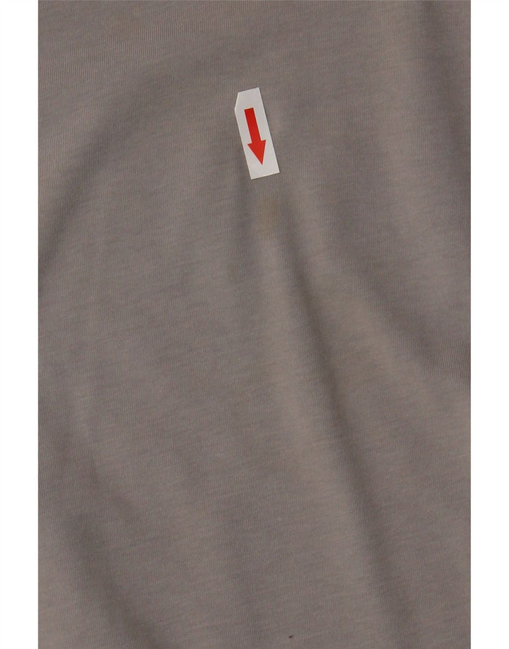 Nike Herre Dri Fit grafisk top langærmet lille grå bomuld