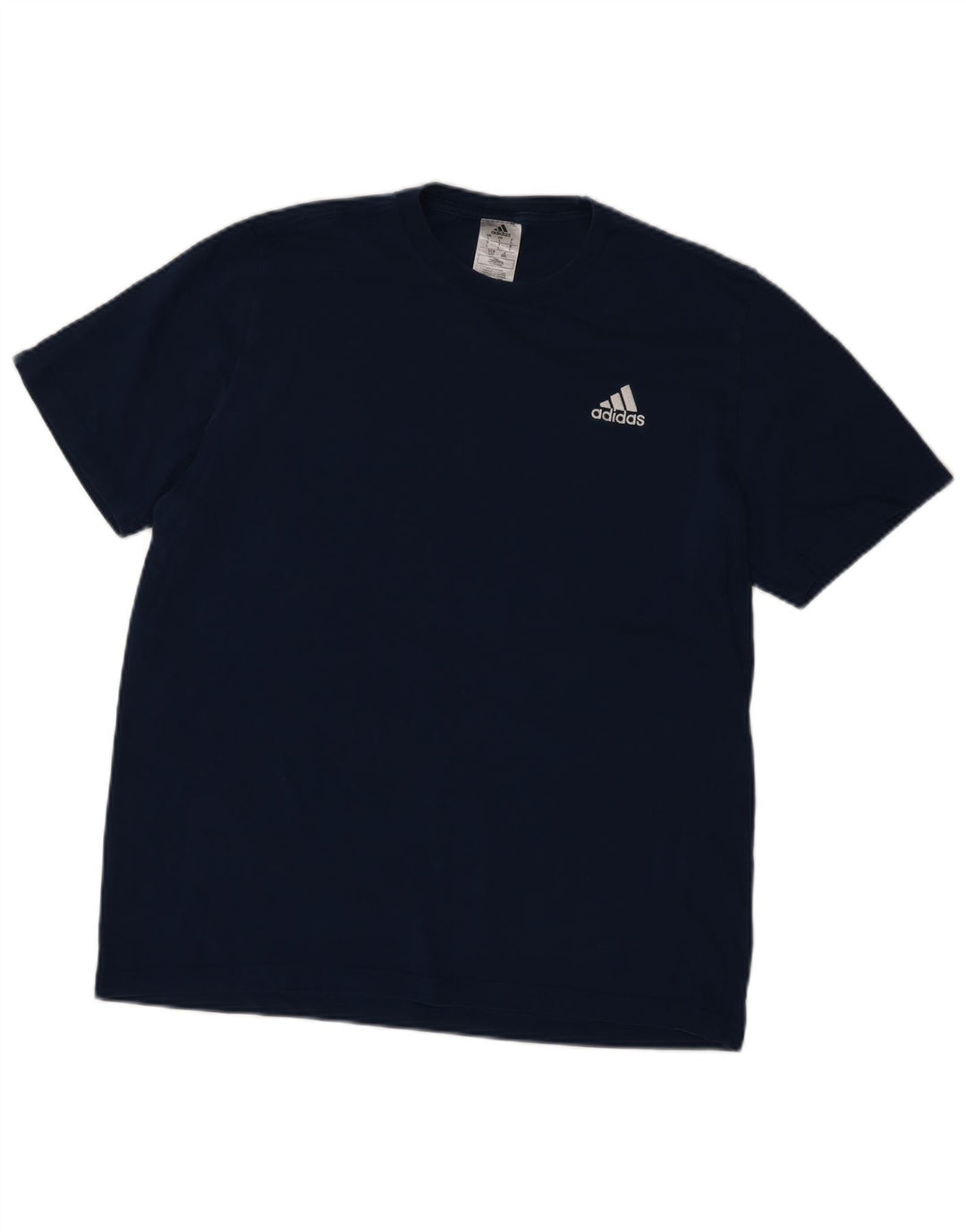 ADIDAS Herre T-Shirt Top Stor Marineblå Bomuld