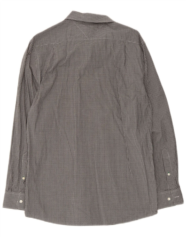 Tommy Hilfiger Herre Slim Fit Skjorte Størrelse 15 1/2 Medium Sort Gingham