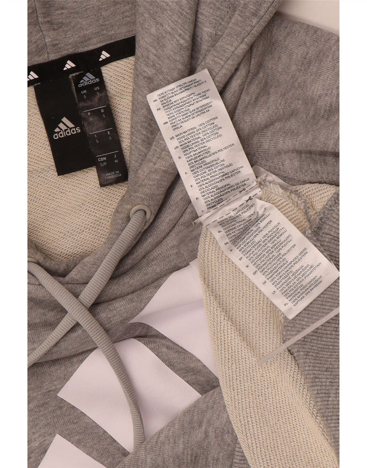 Adidas Grafisk hættetrøje til mænd, lille grå bomuld