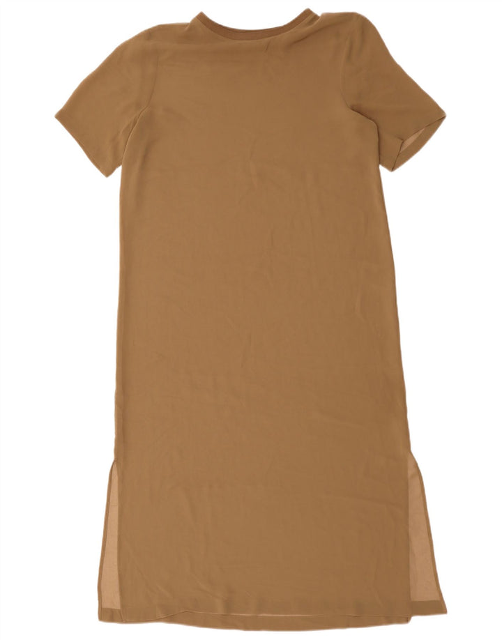 Zara Dame Maxi Dress UK 14 Medium Beige