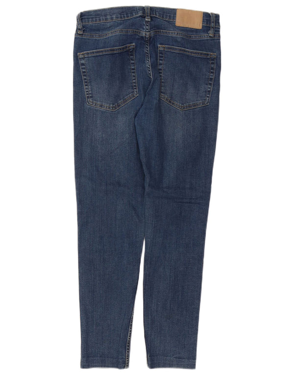 FRANSK FORBINDELSE Dame Slim Jeans UK 12 Medium W30 L27 Blå Bomuld