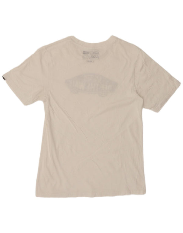 Vans Drenge Grafisk T-Shirt Top 12-13 År Stor Hvid Bomuld