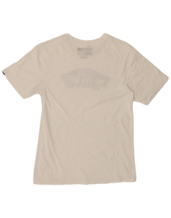 Vans Drenge Grafisk T-Shirt Top 12-13 År Stor Hvid Bomuld