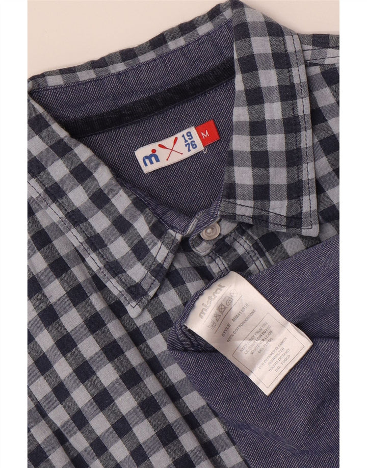 MISTRAL Herreskjorte Medium Blue Gingham Cotton