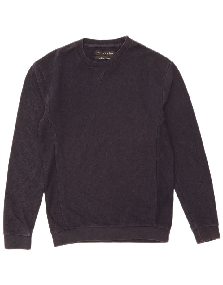 Zara Sweatshirt til mænd, lille marineblå bomuld