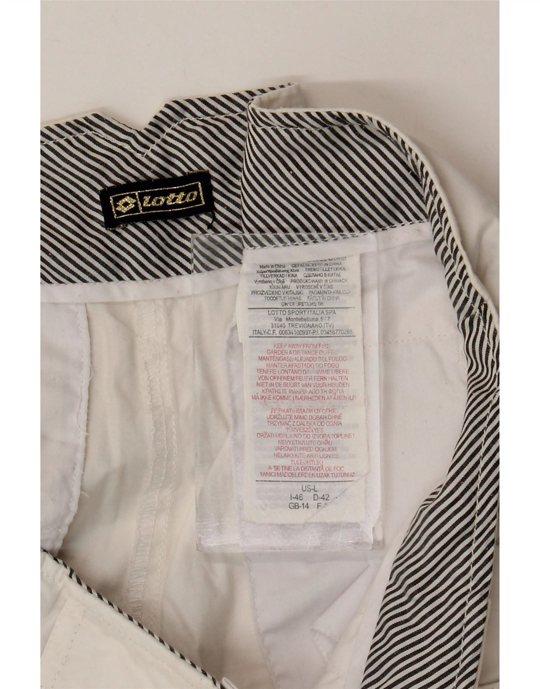 Lotto Bermuda Shorts til kvinder UK 14 Medium W30 Hvid Bomuld