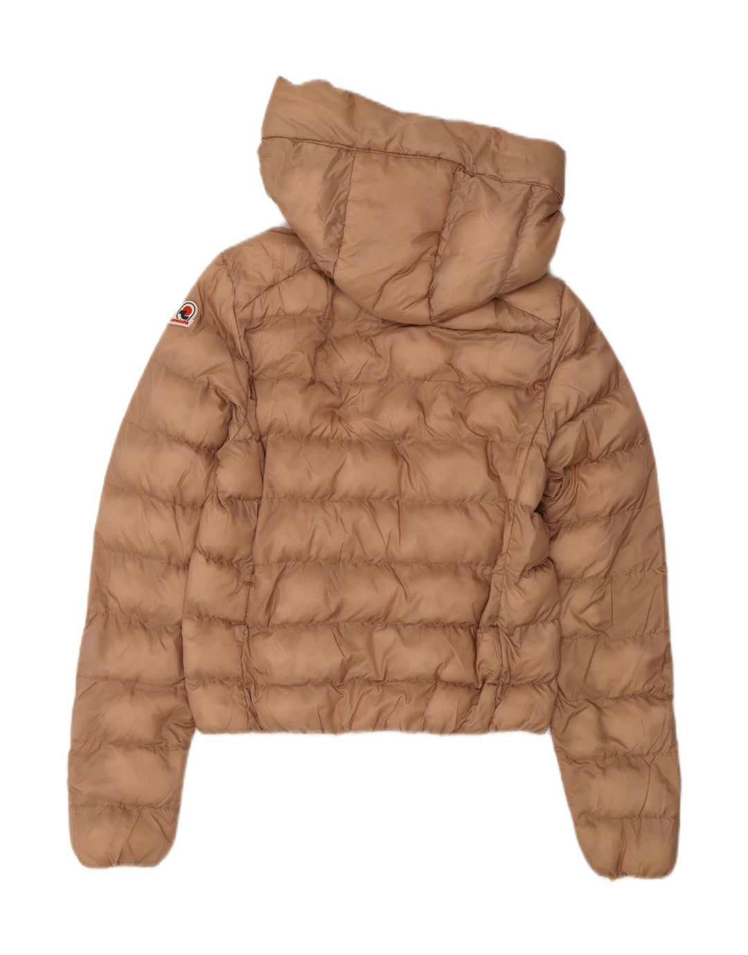 INVICTA Womens Crop Hooded Padded Jacket UK 10 Small Beige Polyamide Vintage Invicta and Second-Hand Invicta from Messina Hembry 