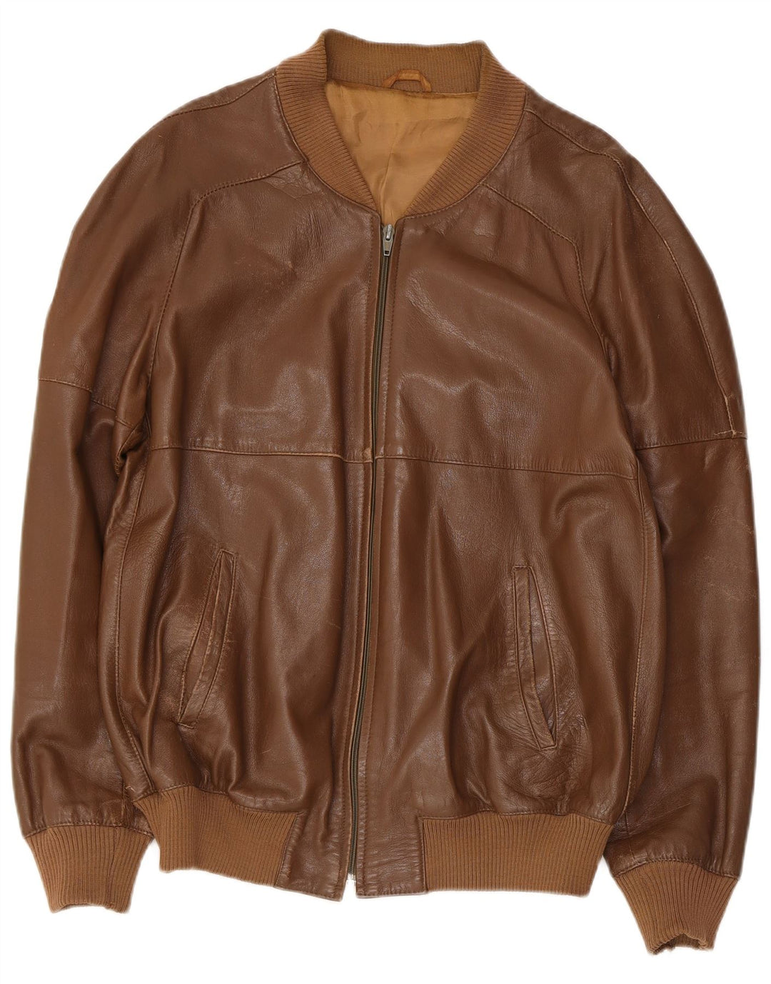 Anfor Dame Slim Fit Læderjakke IT 54 2XL Brun